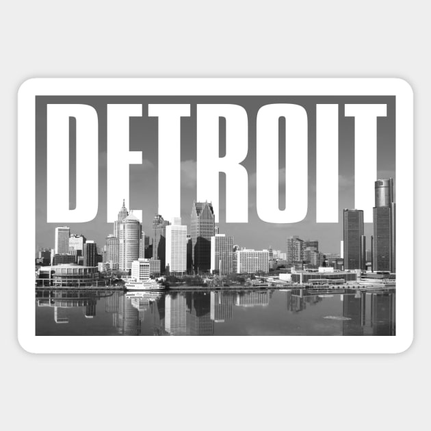 Detroit Cityscape Magnet by PLAYDIGITAL2020